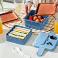 thumbnail image 1 of Plastic Double Lunch Box Office Lunch Box Microwave Oven Heating Portable Cartoons Children's Lunch Box, 1 of 6