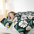 thumbnail image 4 of jejeloiu Modern Floral 7 Pieces Full Size Bedding Sets For Girls,Bold Pattern Full Size Bed in a Bag,Black White Green,Light Gray Reversible, 4 of 7