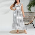 thumbnail image 1 of RKSTN Robe Femme Robe Ample avec Imprimé Frais en Soie Glacée Jupe Longue Robes d'Été Décontractées pour Femmes, 1 of 6