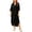 Black, variant on Vivianyo HD Women's Collared Shirt Maxi Dresses, Rollable Long Sleeve Loose Solid Casual Button Down Long Dresses for Women, Women's Pink, Sizes S-2XL