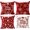 Cerise, variant on 4pcs Christmas Pillow Covers 18 x 18 Inch Xmas Winter Pillow Cushion Cases for Christmas Holiday Home Decorations Throw Outdoor Seasonal Pillow Covers for Couch Sofa Farmhouse