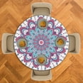 thumbnail image 2 of Mandala Flowers Tablecloth 60x60 Inch Round,Waterproof Table Cloth Cover Decorative for Party and \u200bCamping Holiday Dinning Tabletop Home Décor, 2 of 6