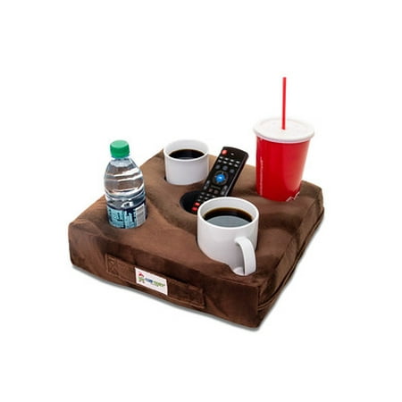 Cup Cozy Deluxe Pillow (Brown)- The world's BEST cup holder! Keep your drinks close and prevent spills. Use it anywhere-Couch, floor, bed, man cave, car, RV, park, beach and (Best Rv In The World)