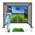 thumbnail image 1 of Jaula de golf YUNIC con marco de metal, simulador de 2,4 x 2,4 x 2,4 m, 1 of 6