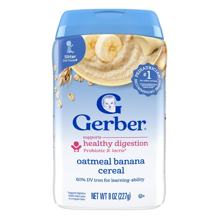 Gerber Stage Baby Food, Oatmeal Banana Cereal, Baby Oatmeal