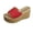 B Red, variant on Wovix Summer Slipper For Women Classic Dress Shoes Open Toe Lightweight Comfy Platform Wedge Sandals Indoor Outdoor Shoes Beige 35