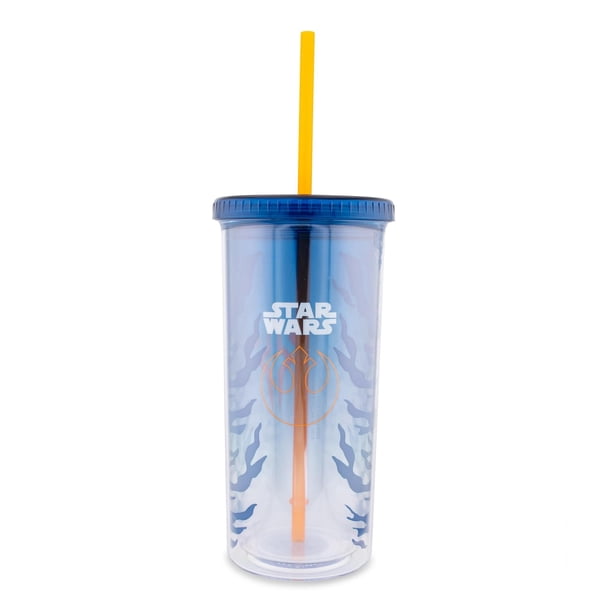 Copa Carnival STAR WARS Ahsoka Tano de plástico de 600 ml con tapa y pajita