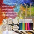 thumbnail image 4 of Wooden Cutouts, 30Pcs Widely  Assorted Style Hollow Design Easter Wooden Pendants Light Weight With Pen Rope For Craft, 4 of 8