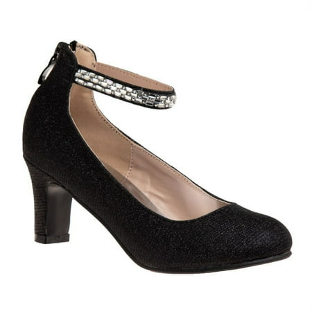 Badgley Mischka Teen Dress Heels - Black, 5