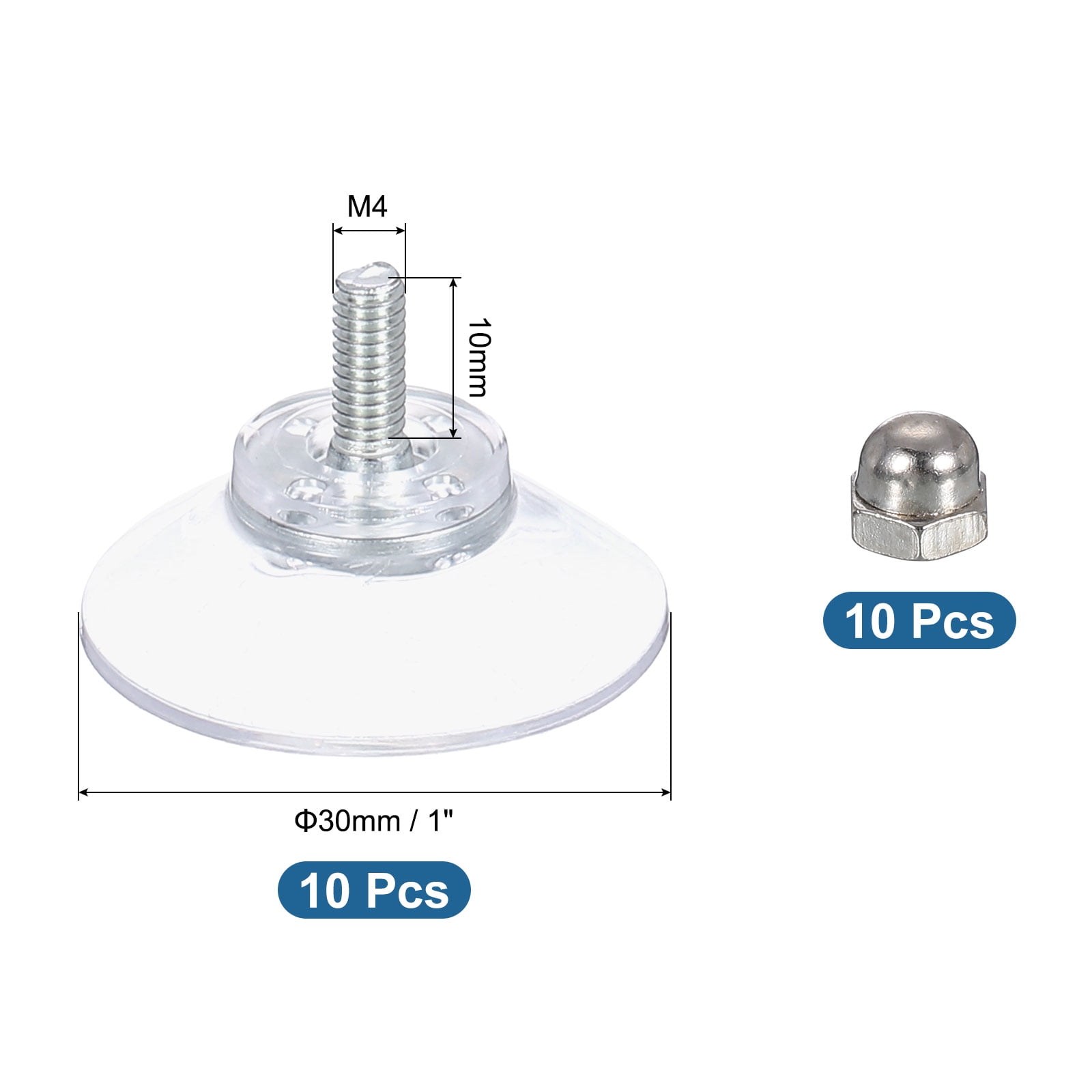 Unique Bargains Suction Cups for Glass Hooks Strong Hold 1.2"
