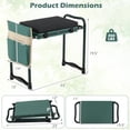 thumbnail image 3 of Costway Foldable Garden Kneeler and Seat, 2-in-1 Gardening Bench, Detachable EVA Foam Pad Green, 3 of 10