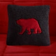 thumbnail image 4 of GDF Studio 4-Piece King Plush to Sherpa Down Alternative Comforter Set, Red+Black, 4 of 8