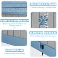 thumbnail image 5 of LHBcraft Dog House,Weatherproof Resin Shelter with Air Vents and Elevated Floor for Small-Medium Dogs,Dog kennel for Indoor&Outdoor,Blue,32.3" L x 29.9" W x 32.5" H, 5 of 8