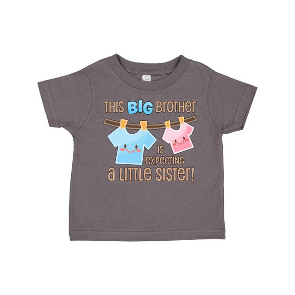 Inktastic This Big Brother is Expecting a Little Sister Boys Toddler T-Shirt