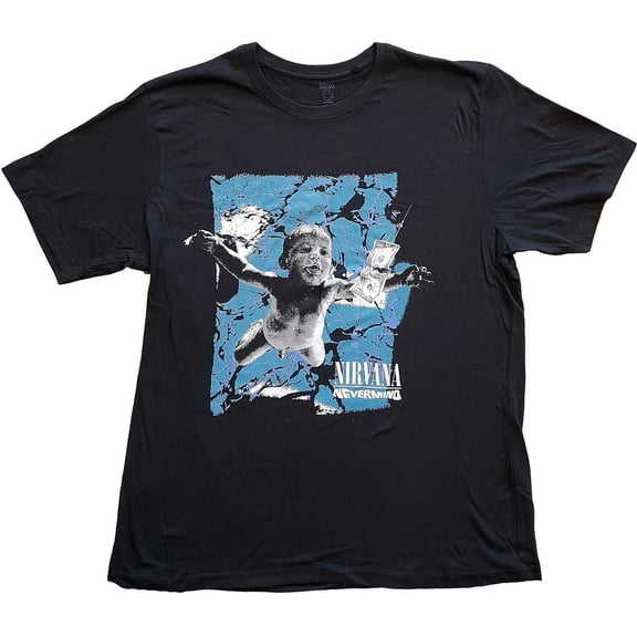 Men's Nirvana Nevermind Cracked T-shirt Small Black