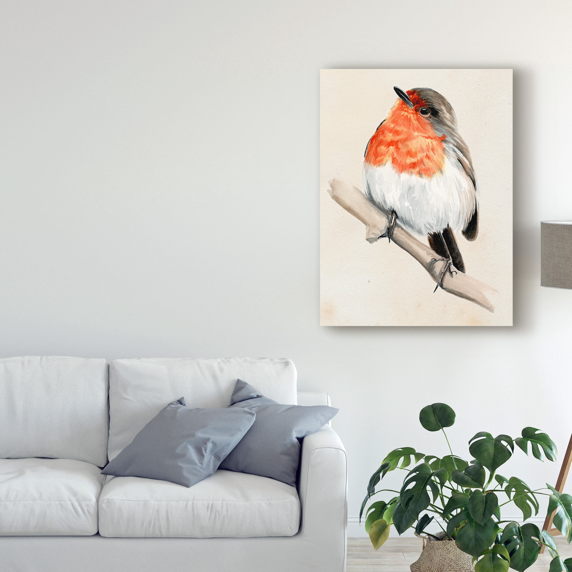 Trademark Fine Art 'Little Bird on Branch IV' Canvas Art by Jennifer Paxton Parker