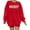 Red, variant on MOUSYA Merry Sweatshirt Women Christmas Glitter Patch Merry Shirt Merry Letter Print Long Sleeve Oversized Pullover Tops