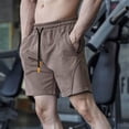 thumbnail image 2 of Sngxgn Mens Casual Shorts - Drawstring Summer Beach Stretch Shorts with Pockets(Coffee,M), 2 of 5