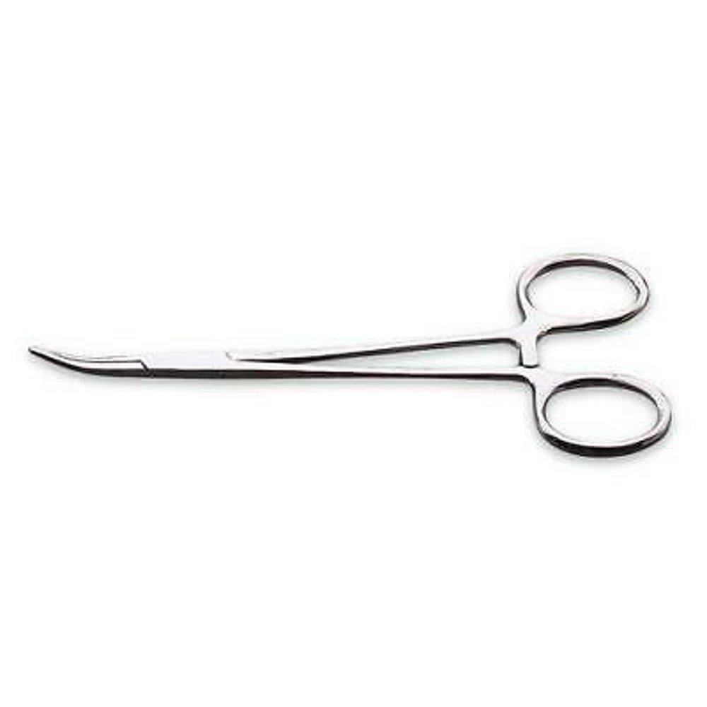 2PK SPC Hemostat Clamp, Curved Nose Serrated Jaw, 6"