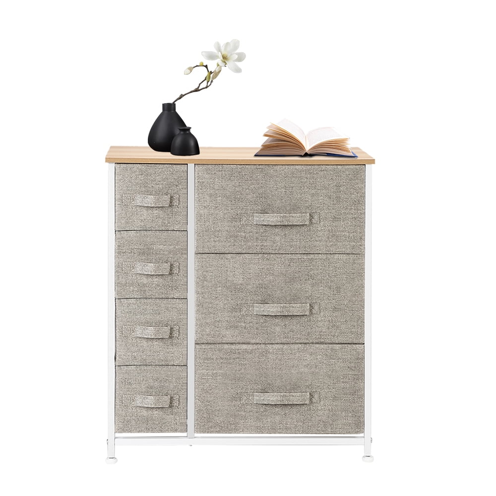 Lowestbest 4 Tier Dresser Organizer, 7 Cube Fabric Dresser Tower For Bedroom/Hallway/Entryway/Closets Lowestbest 4 Tier Dresser Organizer, 7 Cube Fabric Dresser Tower For Bedroom/Hallway/Entryway/Closets