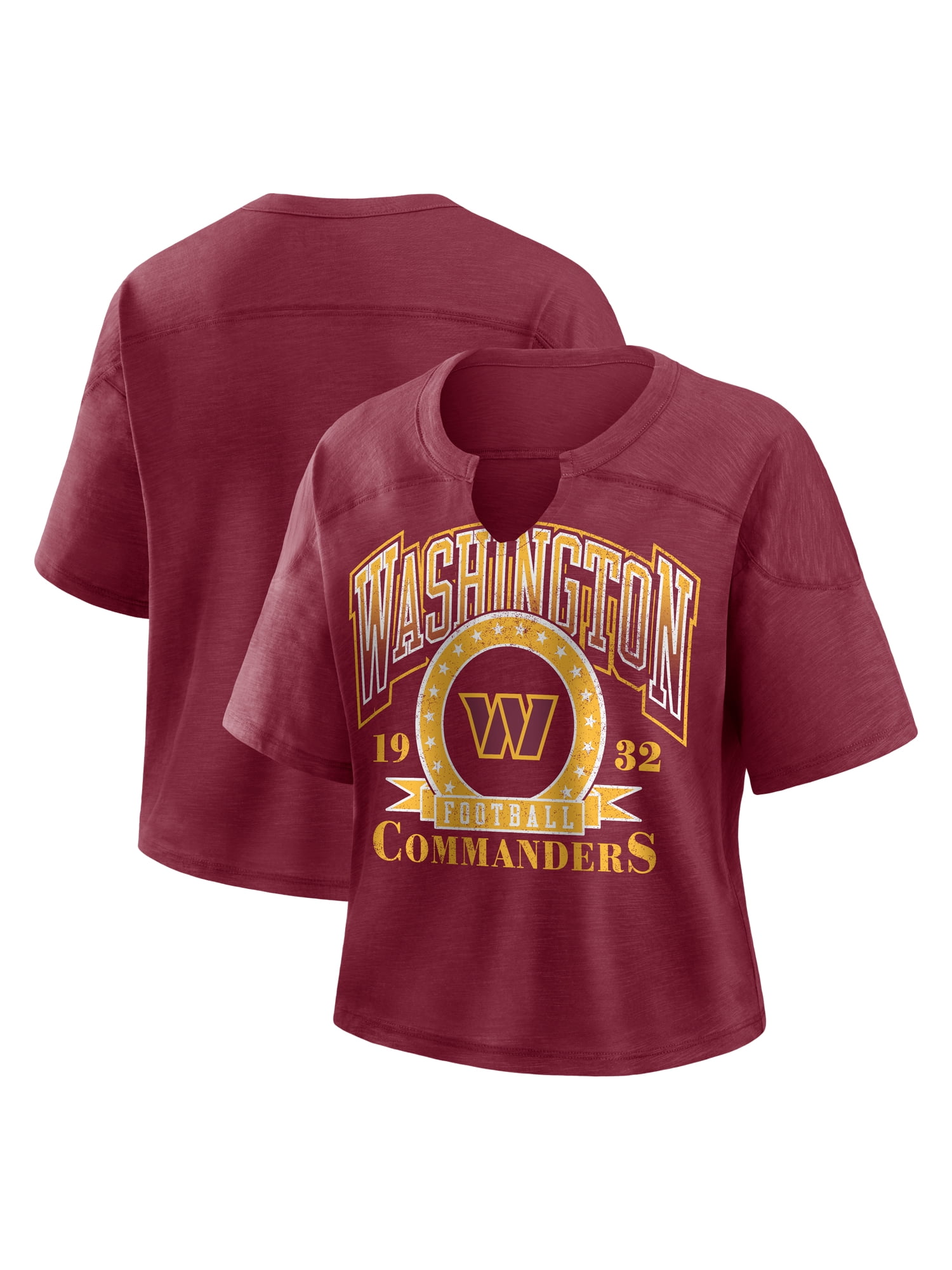 NFL Washington Commanders Women's Cotton Red Short Sleeve T-Shirt