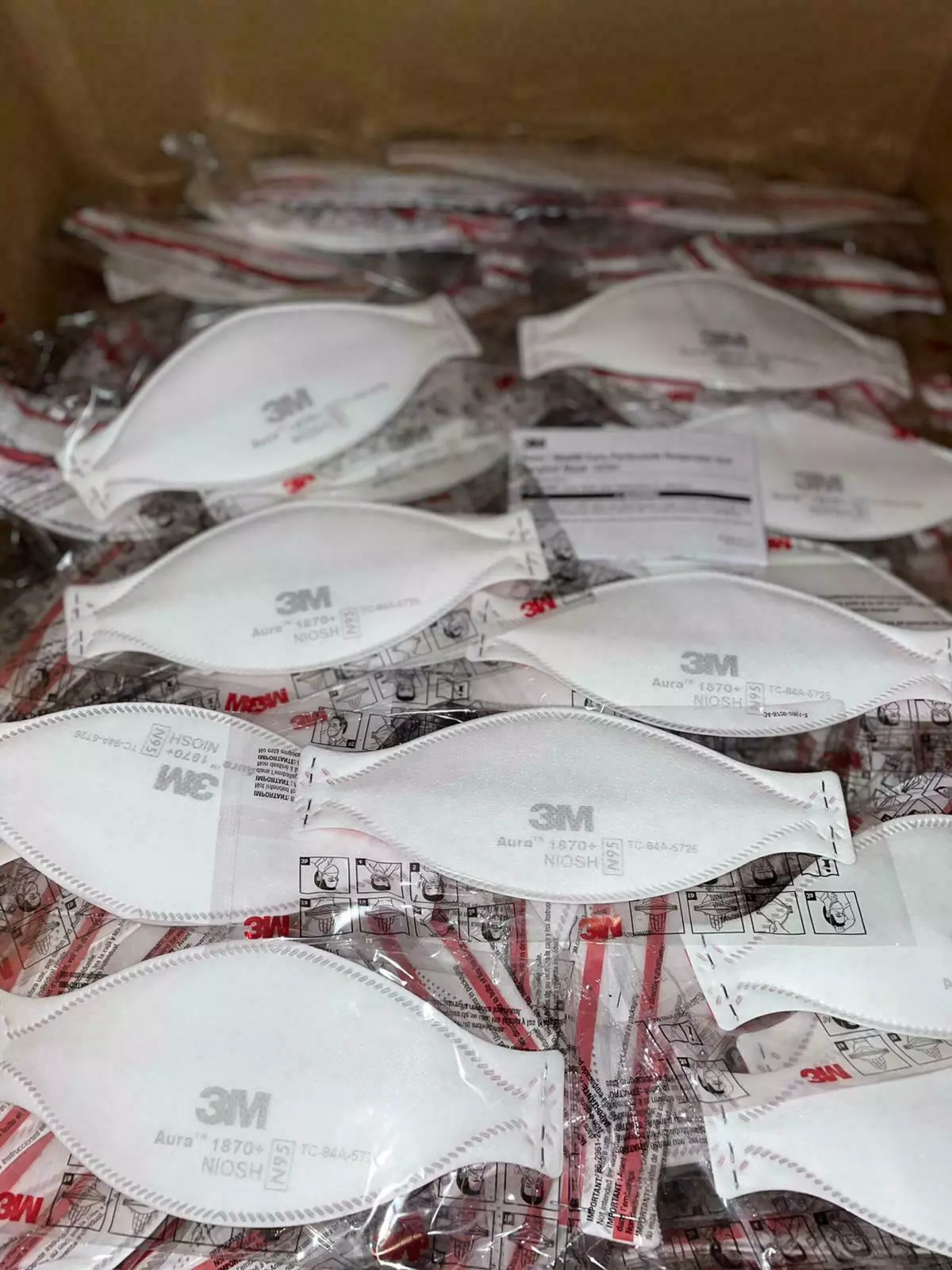 3M Aura 1870+ N95 Respirator – Pack Of 10, Individually Wrapped, Expires Jan 2027