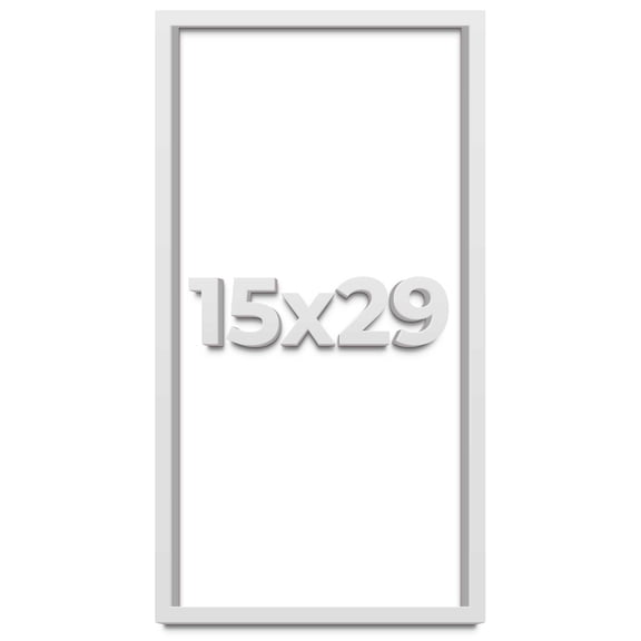 15x29 Shadow Box Frame White | 2 Inches Deep Real Wood Contemporary Shadowbox Display Frame | UV