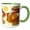 Green/White, variant on 3drose, Breakfast Bacon Eggs Waffles Background, 11oz Mug
