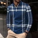 thumbnail image 1 of Blusa y camisa de manga larga con cuello vuelto para hombre, informal, con estampado, de manga larga, con solapa y media cremallera, deportiva, de poliéster., 1 of 3