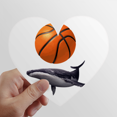 thumbnail image 1 of Basketball Whale Swimng Heart Vinyl Sticker Bicycle Bottle Decal, 1 of 3