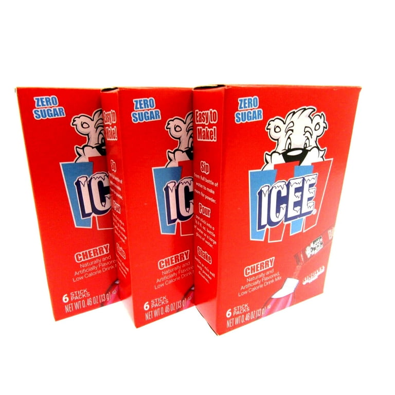 ICEE Cherry Drink Mix, Lot of 3, 5 Calories per Serving - Walmart.com