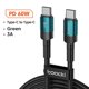 thumbnail image 3 of Cable USB tipo C de Toocki, cable de carga rápida USB C para iPhone 15, 14, 13, 12, 11, Huawei P40, P30, Realme, Oppo, Oneplus, 1 m, 2 m, 3 of 5