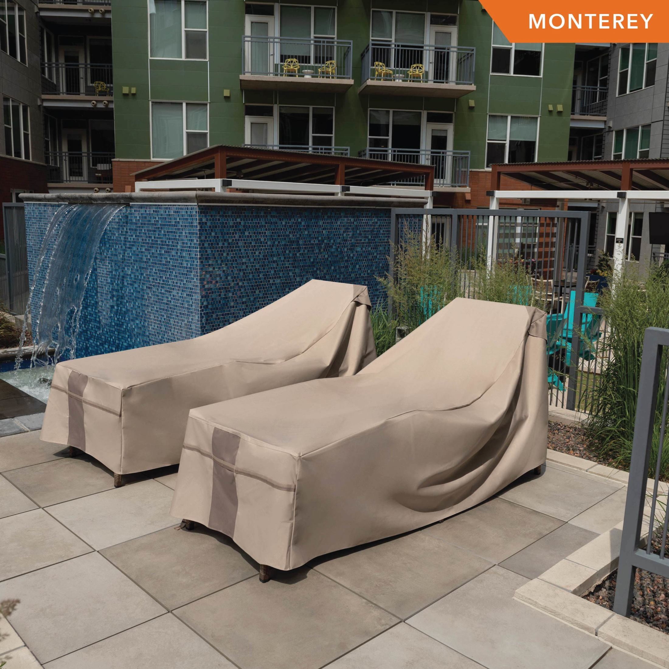 Modern Leisure Monterey Patio Egg Chair Cover, 45"L x 42"W x 75"H, Beige