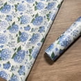 thumbnail image 5 of 20Pcs 14"X20" Floral Wrapping Paper Mini Roll, Blue & Purple Watercolor Hydrangea on Pearlescent Background, Elegant Gift Wrap for Valentine’S Day, Wedding, Bridal Shower, 5 of 5