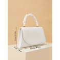 thumbnail image 5 of Women's White Ruched Handle Clutch Bag, Elegant Evening Purse for Wedding, Party, Prom and Formal Events, 5 of 7
