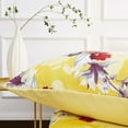 thumbnail image 4 of DaDa Bedding Sunshine Yellow Hummingbirds Floral Fitted Bed Sheet w/ Pillow Cases (JHW-925), 4 of 5