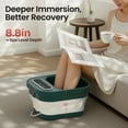 thumbnail image 4 of MaxKare Collapsible Foot Spa Bath Massager with Heat Bubbles Vibration 3 in 1 Function, 6 Massaging Rollers Pedicure for Feet Home Use, Green, 4 of 10