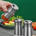 thumbnail image 4 of 2pcs Salt and Pepper Shakers,Stainless Steel Glass Shaker for Salt Powder Sugar Cinnamon Pepper, Spice Dispenser with Adjustable Pour Holes, 4 of 7
