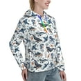 thumbnail image 6 of Picia Underwater Animals 1 Pattern Casual Women's Hoodie, Hooded Sweatshirt with Kangaroo Pocket, Comfortable Pullover with Eye-catching Drawstrings-Large, 6 of 7
