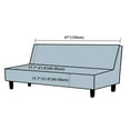 thumbnail image 6 of Dowbom Armless Futon Slipcover Stretch Sofa Bed Slipcover PU Leather Furniture Protector, 6 of 7