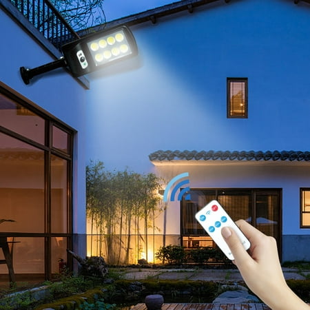 

Solar Lights Outdoor Deals! HBBKVI Solar Street Light IP65 Outdoor Solar Powered Street Lights Dusk to Dawning with Motion Sensor LED Floods Light for Parking Lot Drive-way