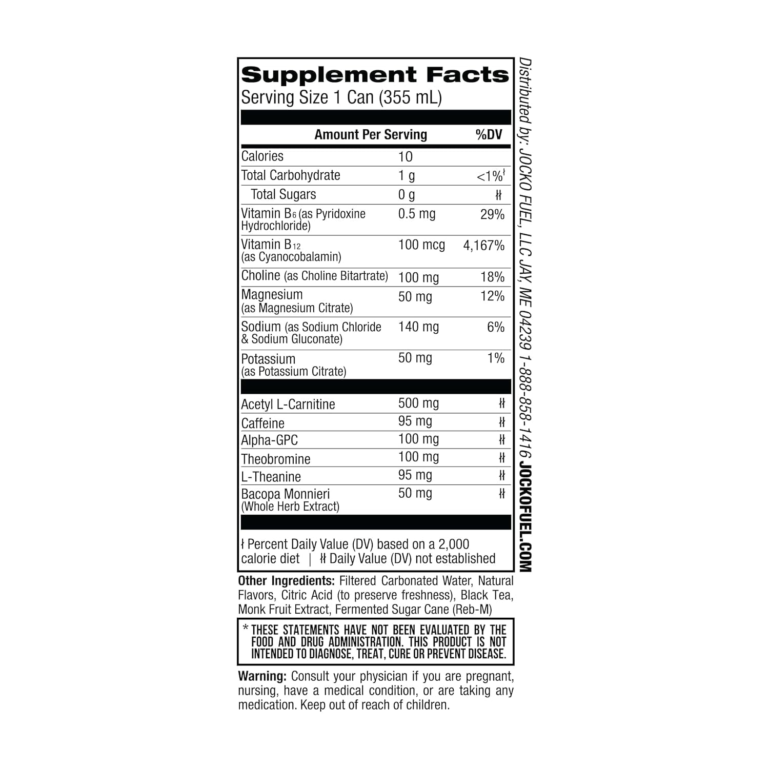 Jocko GO Energy Drink - KETO, Vitamin B12, Vitamin B6, Electrolytes - 12 Pack (Iced Tea - Lemonade)