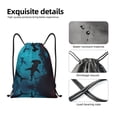 thumbnail image 5 of Drawstring Backpack - Cool Undersea Hammerhead Shark Splash Proof Small Drawstring Gym Bag for Women Men, Cinch Sports String Bag Backpack for Travel Swimming Beach, 5 of 8
