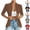 Black, variant on Open Front 3/4 Sleeve Cardigan for Women Eyelet Cutout Lightweight Jacket Casual Fall Outer Cover Up