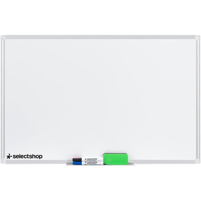 Pizarron Blanco Pizarron Magnetico Con 3 Imanes 4 Marcadores y 1 Borrador Pintarron Blanco Infantil Empotrable Pizarra Con Bandeja Para Rotuladores Uso Vertical U Horizontal (1,20 X 60 CM)