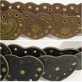 thumbnail image 4 of YooGuoGuo Wide Disc Belt for Women Vintage Leather Hollow Out Round Belt Western Waist Belt, 4 of 7