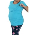 thumbnail image 2 of Dynabelly Short Sleeve with Nursing Flap PJ Top & Printed PJ Pants, 2 of 2