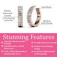 thumbnail image 3 of Cate & Chloe Alice 18k Rose Gold Plated 17mm Hoop Earrings with Swarovski Crystals Gift for Women, 3 of 8