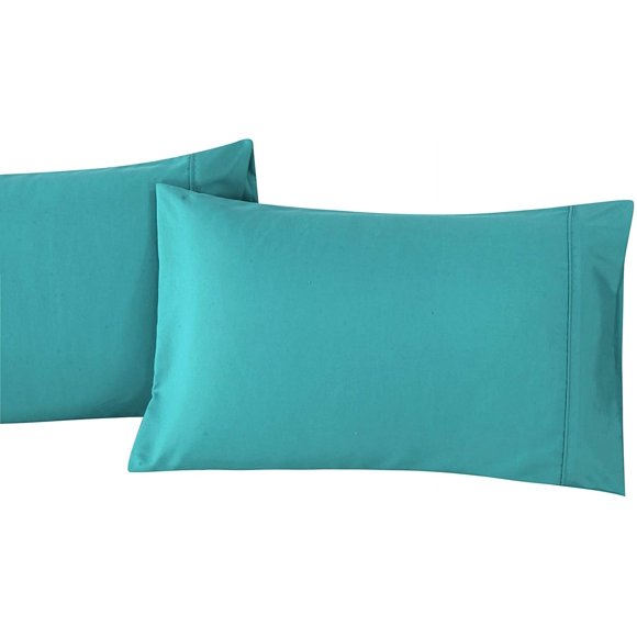 Ensemble de 2 Taies d'Oreiller Fermeture Enveloppe Ajustement Facile pour l'Été Doux et Respirant Lavable en Machine - Rose/queen