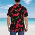 thumbnail image 4 of Fuzoiu Cherry Print Hawaiian Shirt for Men, Summer Beach Casual Short Sleeve Button Down Shirts, Men’s Beach Summer Shirts with Pocket,3X-Large, 4 of 7